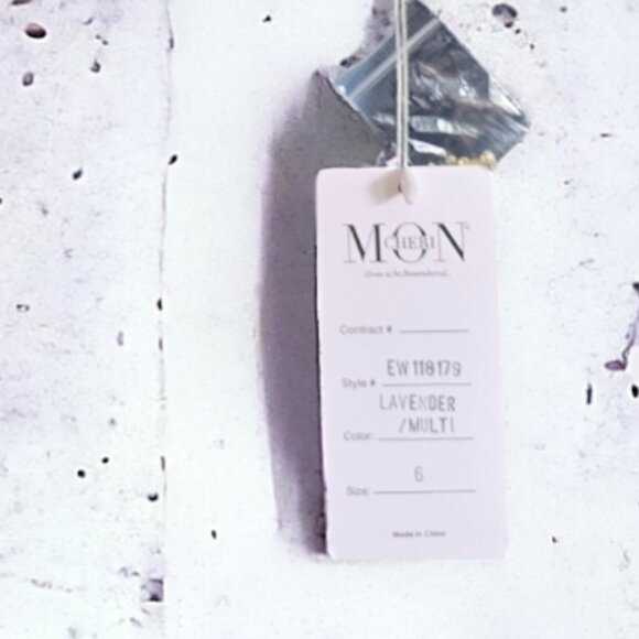 NWT ELLIE WILDE 2 By MON CHERI ( 6 ) White Iris 2 Pc. Floral Prom Forma… - Picture 7 of 7